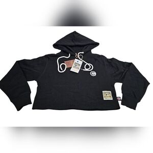 MITCHELL AND NESS  MLB WOMENS CONTRAST 2K EXTRA CROP HOODIE CHICAGO CUBS SIZE XS